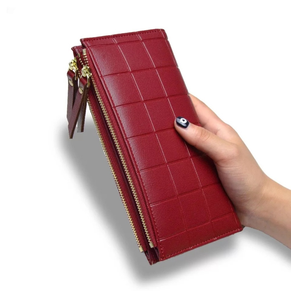 Double Zip Womens Wallet